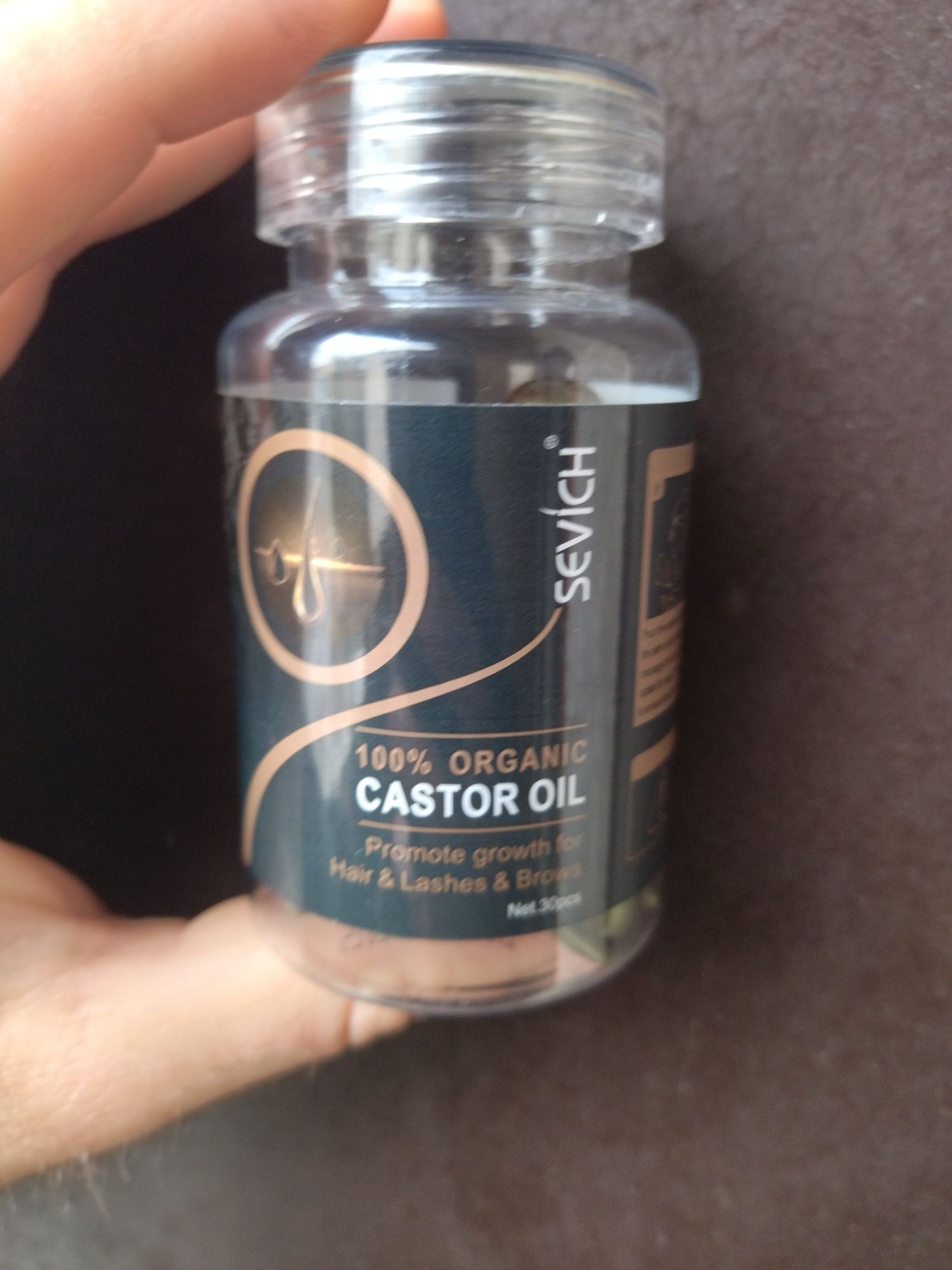 Витаминные капсулы для волос Sevich с касторовым маслом