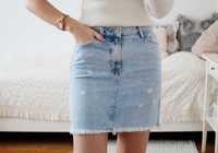 Spódnica jeansowa ZARA BASIC mini XS 34 denim lato okazja wyprzedaż