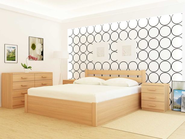 Кровать деревянная с подъемным механизмом "Frankfurt PLUS" Лак