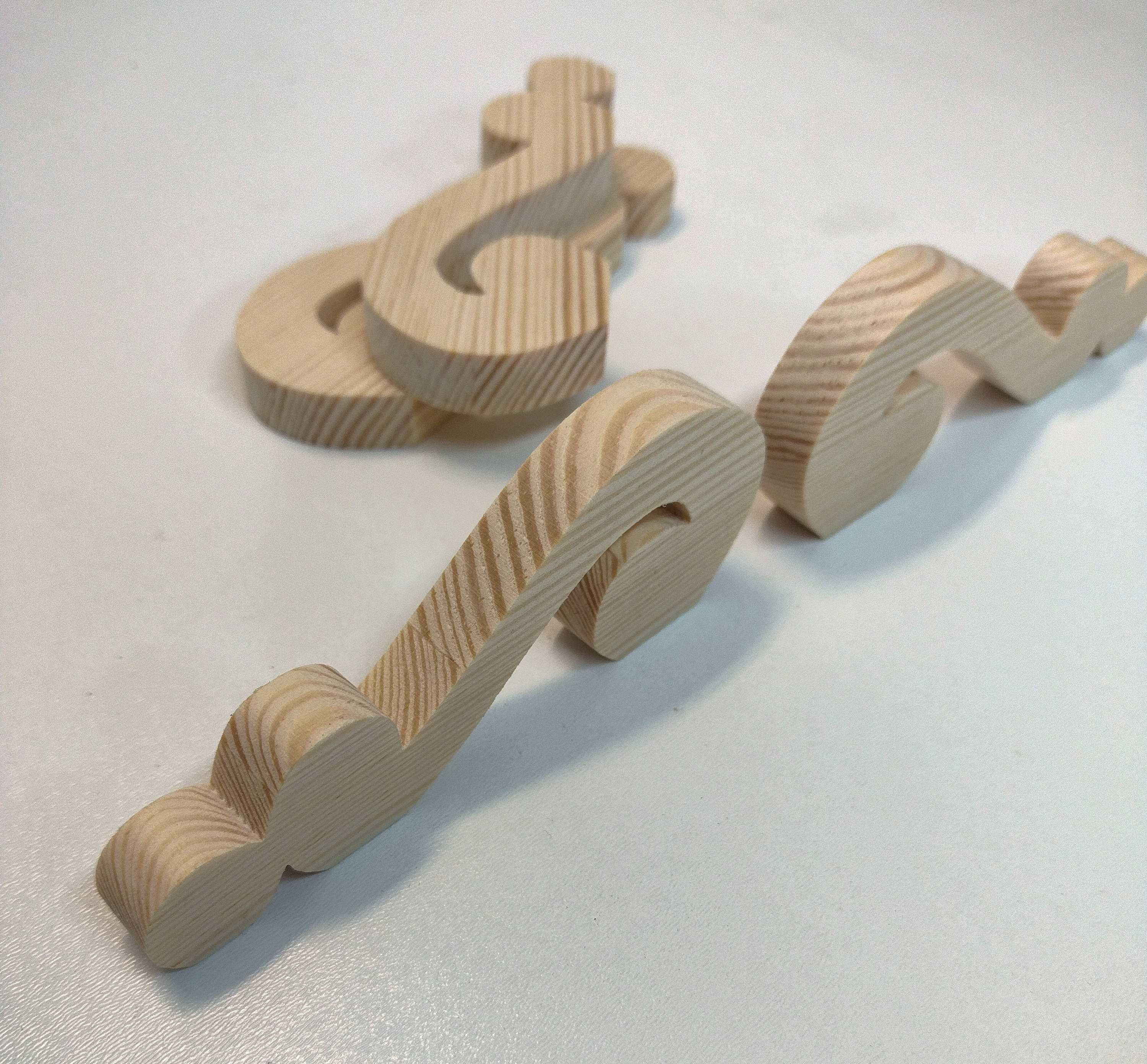 ornament drewniany dekor 10x4cm rzeźba ozdoba 2 SZTUKI