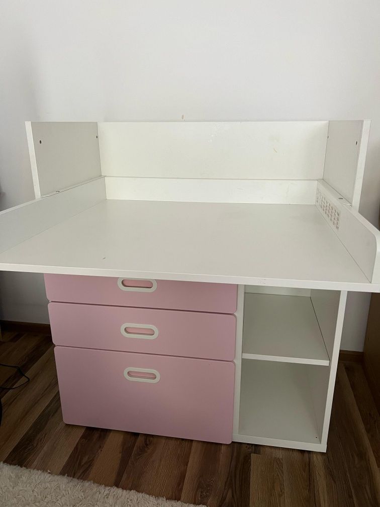 Stół do przewijania IKEA STUVA / FRITIDS – biały, z szufladami