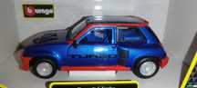 Bburago Renault 5 Turbo Blue/Red, skala 1:24 Burago.