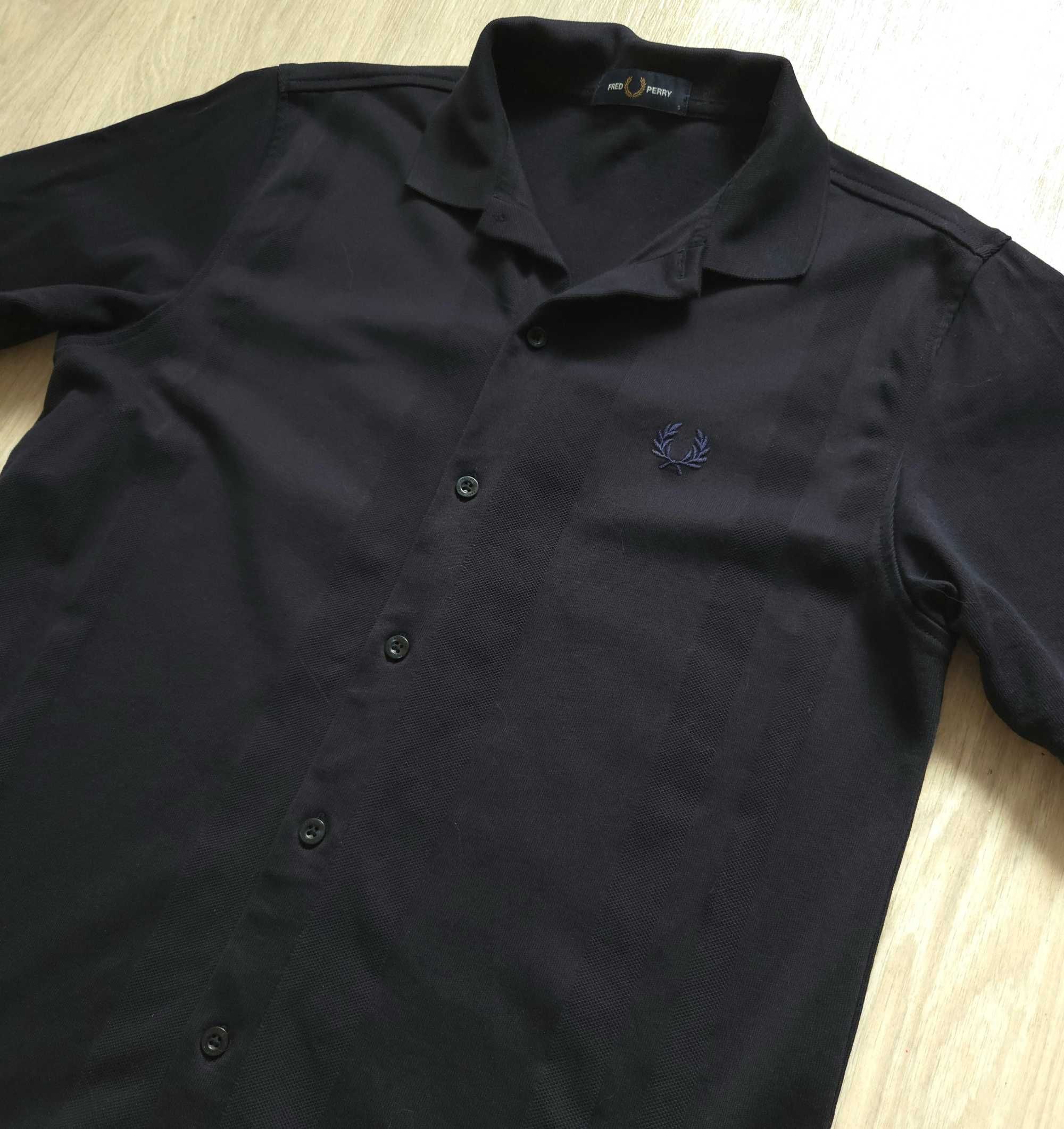 Fred Perry stripe button through polo рубашка поло