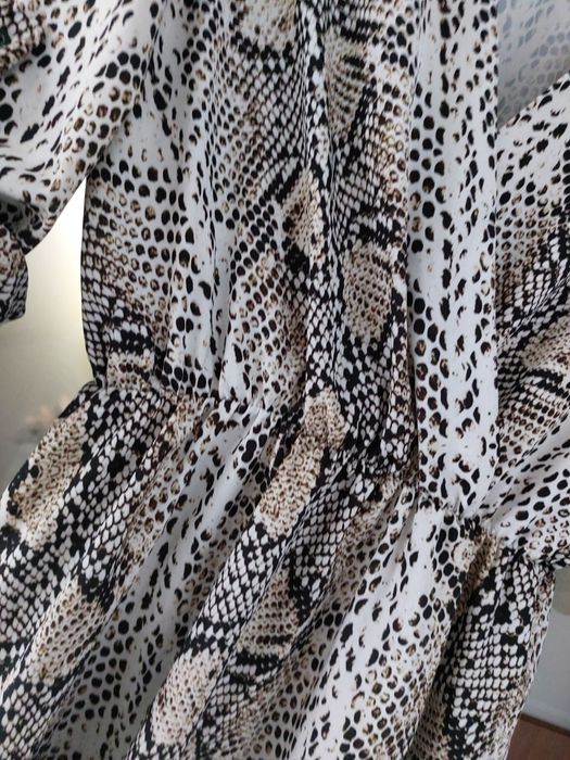 ZARA lekka sukienka jak NOWA wzór węża zwierzecy motyw 38 M