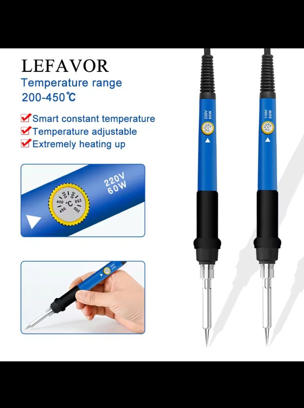 Nowa lutownica 60w 220v regulacja temperatury
