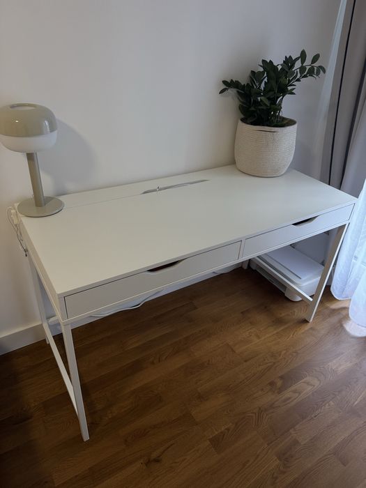 Biurko białe Alex, ikea, 132*58