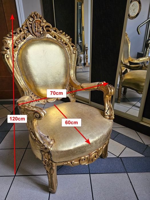 Fotele w stylu Ludwika królewskie