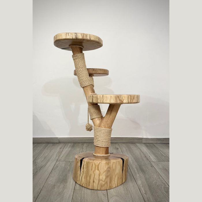 Naturalny Drapak Drapak Z Drewna Lina Sizalowa Slupek Do Drapania