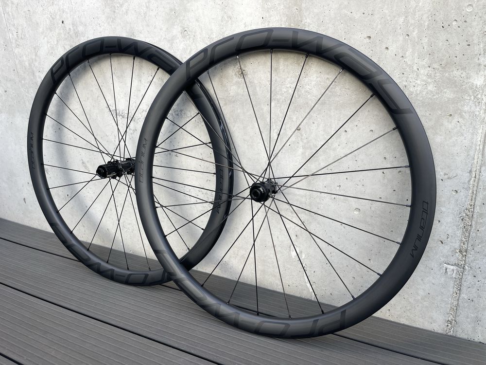 OUTLET! Koła szosowe carbon PRO-WAY TITANIUM 38mm 1295g! gravel rower