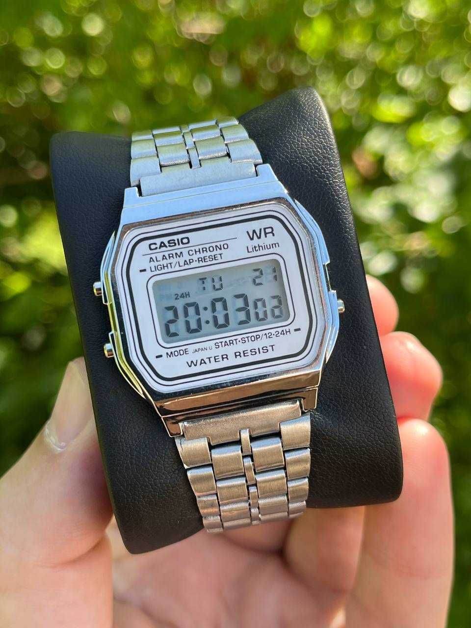 Годинник Casio Vintage A159 silver-white / касіо A168 /часы касыо A158