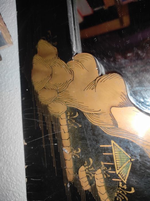 Espelho pintado a tinta da China