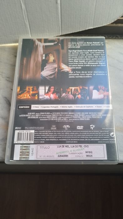 DVD Lua de Mel, Lua de Fel