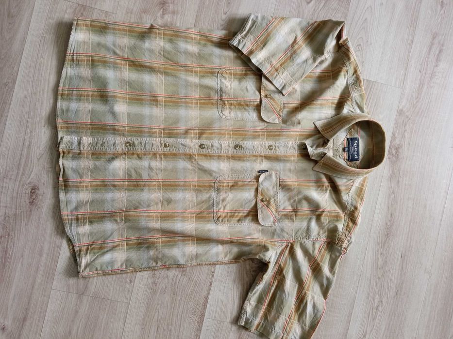 Męska jasna koszula w kratę