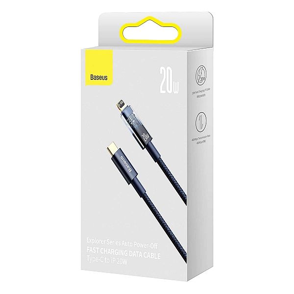 Kabel Baseus CATS Lightning - USB-C 20W 480Mb/s 1m - niebieski