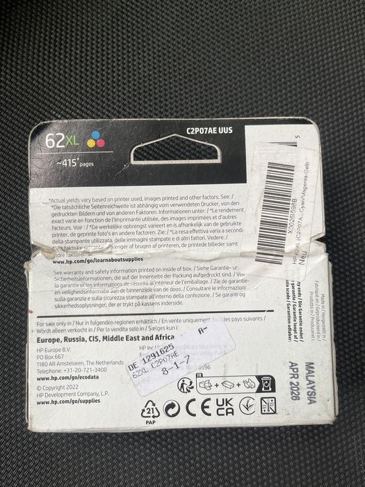 #Toner do Drukarki#HP 62XL#Orginalny#