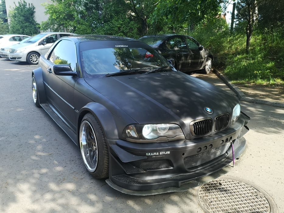Bmw e46 cabrio buda widebody m3 pandem drift tuning błotniki zderzaki