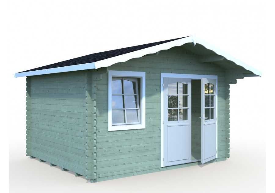 Domek letniskowy narzędziowy drewniany ogrodowy altana 3.8x3.2m 34mm