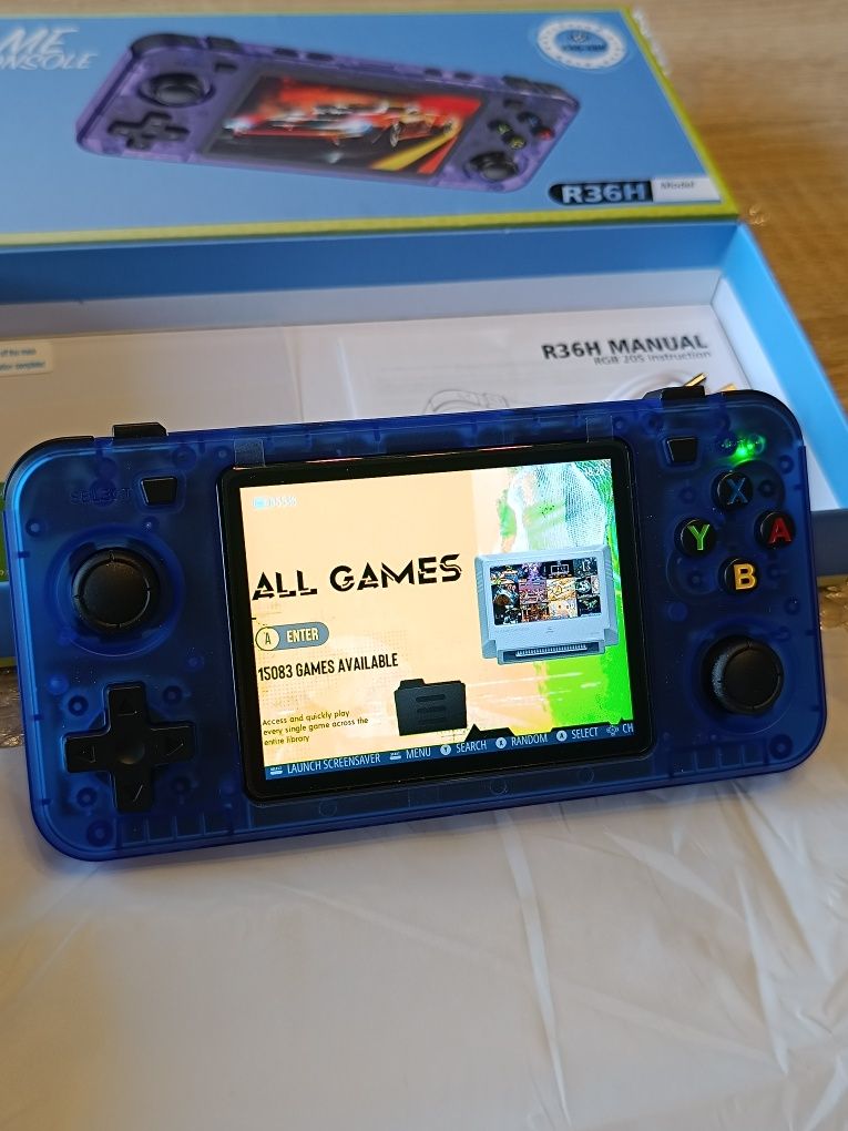 Konsola przenośna R36H BLUE 15000 GIER GameBoy Pegasus NDS PS1 N64 NEW