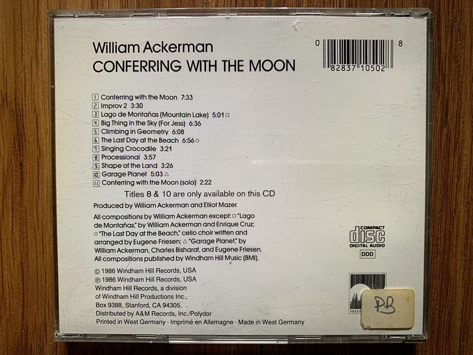 William Ackerman - Conferring With The Moon  - cd