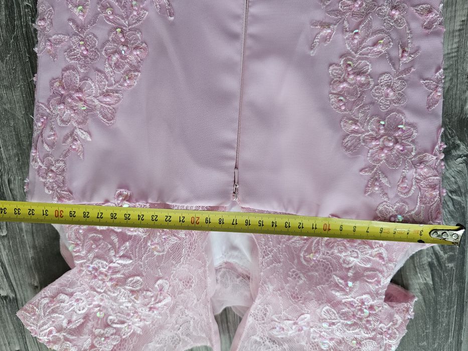 Bladoróżowa suknia balowa, świadkowa, wesele, studniówka bal