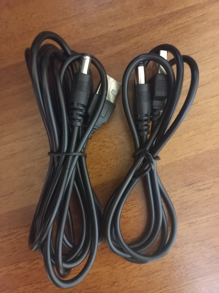 Продам новий кабель USB DC 5,5×2,1 мм 2 ШТ : 1 метр і  2 метра