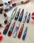 Long marine ocean press on nails tipsy