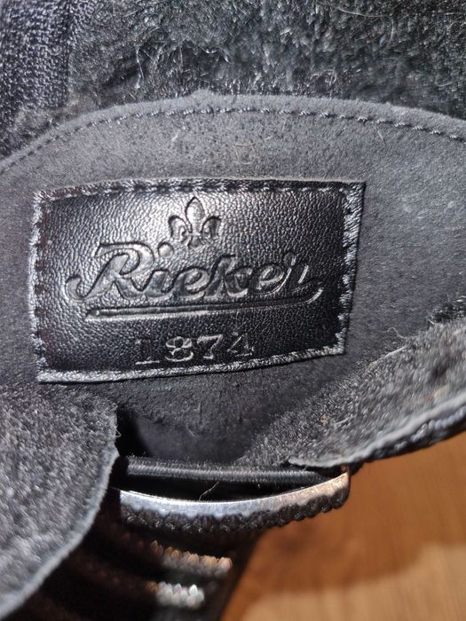 Rieker 37 wygodne botki kozaczki buty zimowe ocieplane ekoskóra