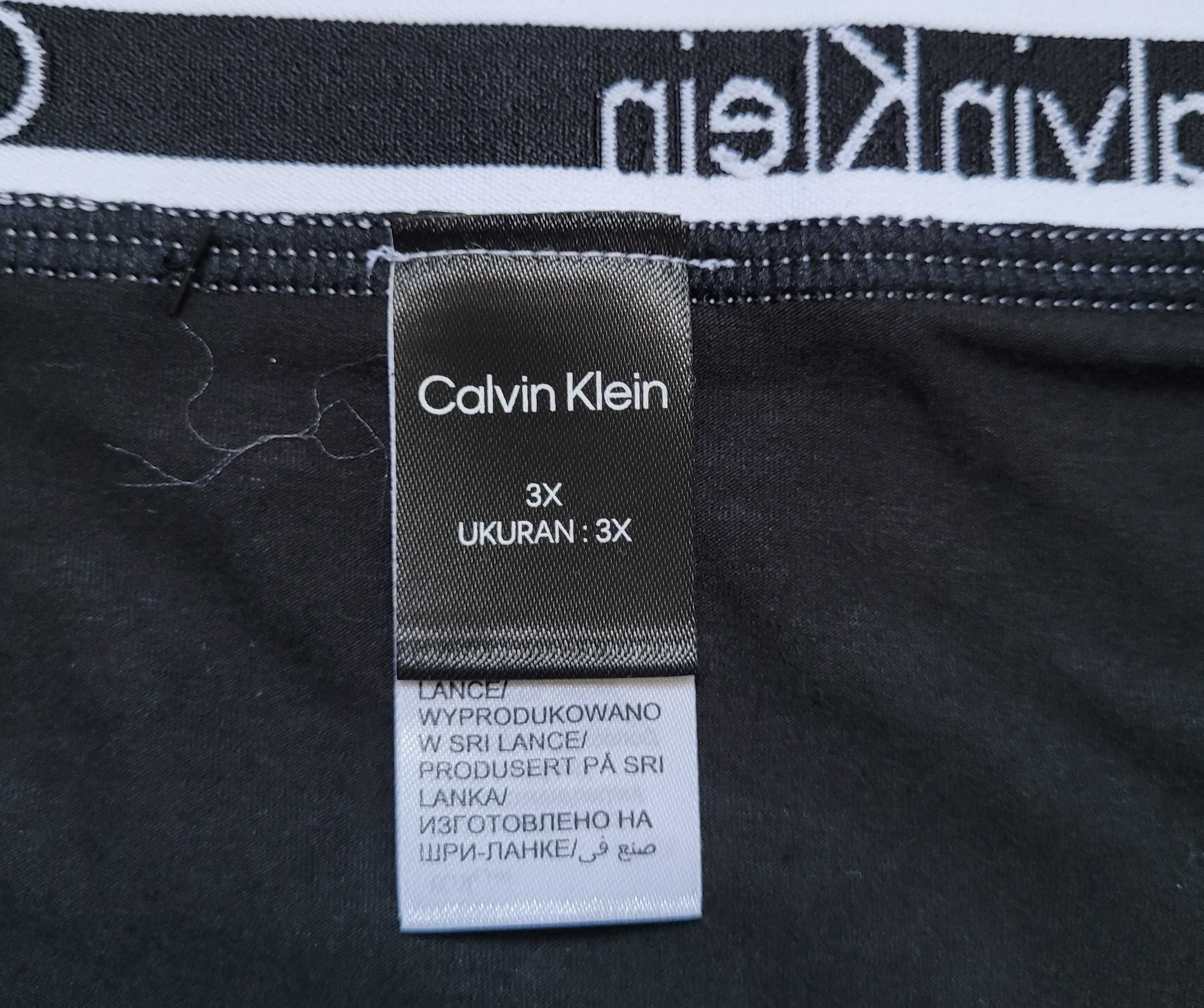 Calvin Klein Modern Thong damskie majtki stringi 3XL czarne logo NOWE