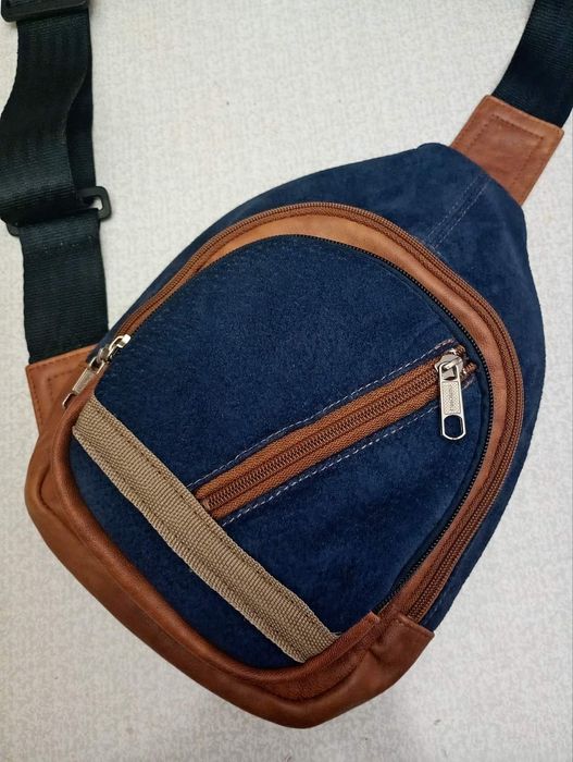 Сумки нагрудні замшеві шкіряні