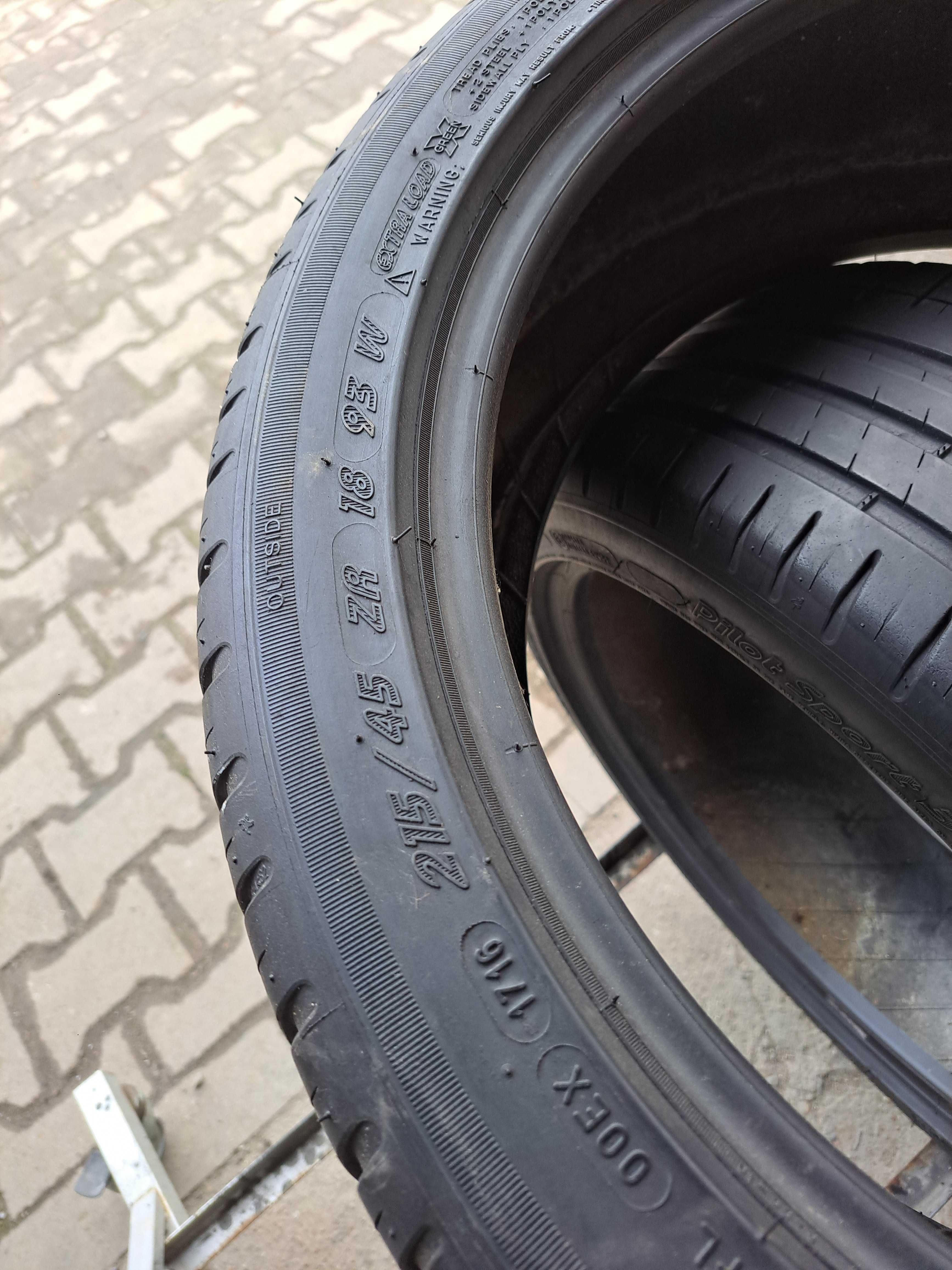 Opony Letnie 215/45R18 Michelin 215/45/18 2szt Polecam!!