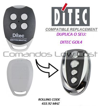 Comando de garagem compatível c/ DITEC