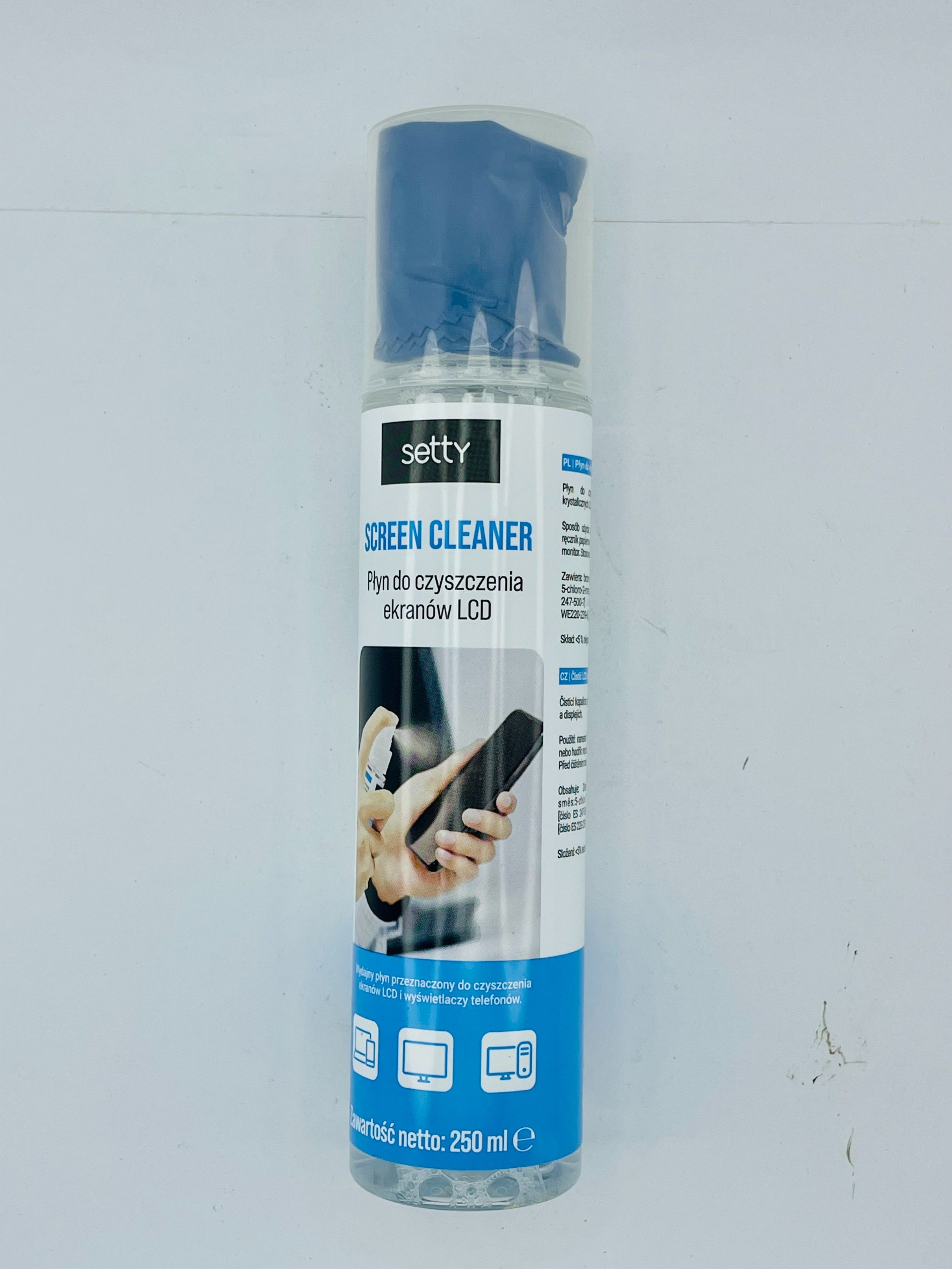 3x Płyn Do Czyszczenia Ekranów LCD + Mikrofibra 250 ml Zestaw Setty
