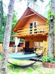 domek letniskowy 60 do wody  Mazury las jezioro