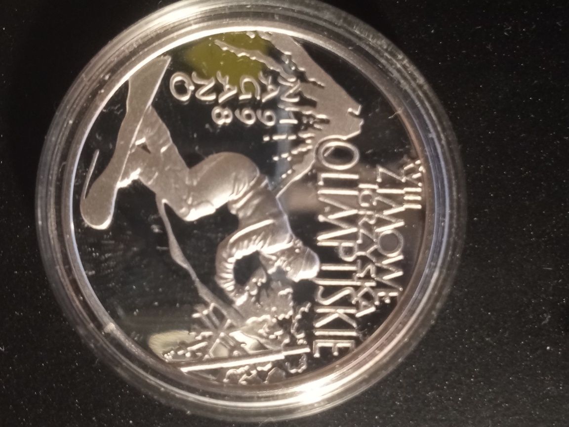 Moneta kolekcjonerska srebro 10 zł Nagano 1998