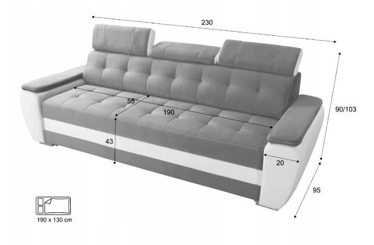 CZYSZCZENIE MAGAZYNU Sofa Kongo RBS01 Tkanina Kronos  Kronos 25