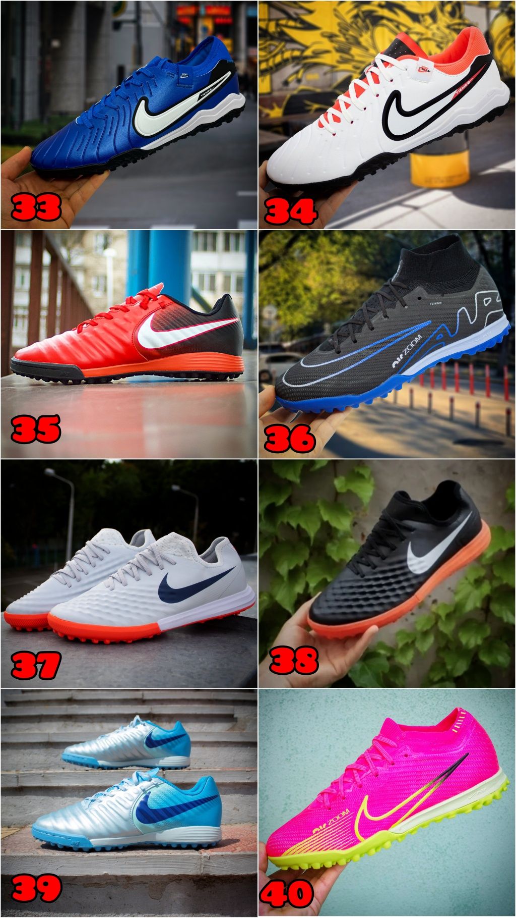 БЕЗ ПЕРЕДПЛАТИ‼️ Футбольні сороконіжки, футзалки Nike / 36-46, Преміум
