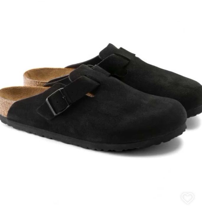 Birkenstock Biston чорні, заишеві 44 р на широку стопу