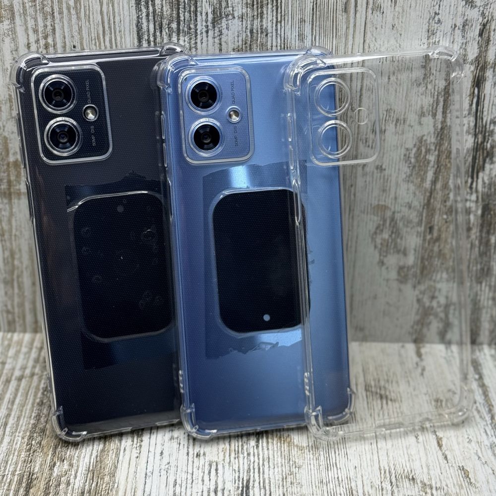 Чехол противоударный на Motorola Edge 40/ 40 Neo/ G24. Прозрачный