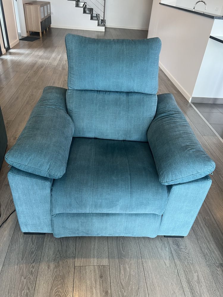 Sofá de 1 lugar azul
