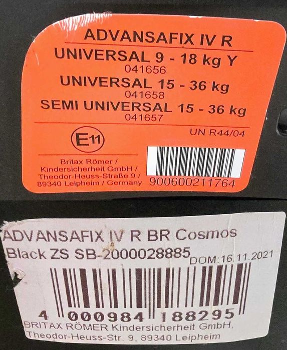 fotelik Britax Romer ADVANSAFIX IV R | czarny | Cosmos Black