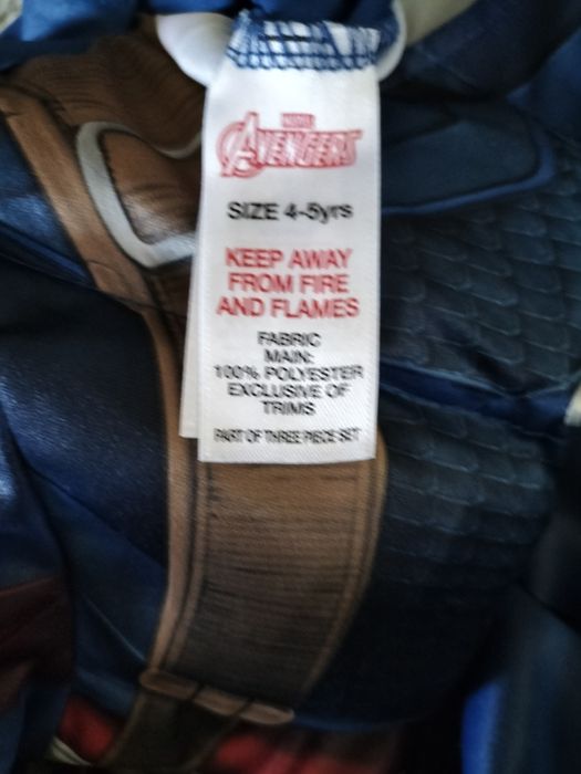 Strój Kapitan Ameryka 4-5 lat Avengers Marvel