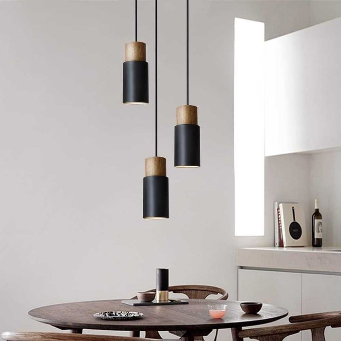 ouglres 3-punktowa lampa wisząca w stylu vintage