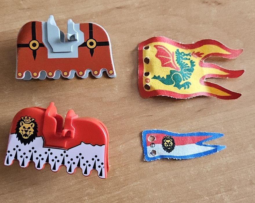 LEGO Castle elementy Derka Flaga Lion Fright Dragon smok herbu lwa
