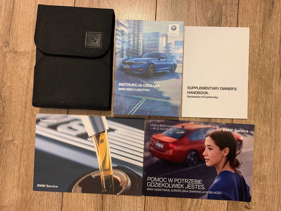 BMW Seria 3 G20 Polska instrukcja obsługi oryginalna BMW OE w Etui