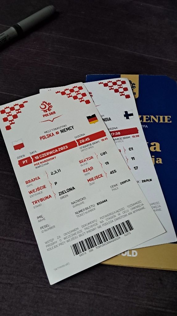 Bilety i zaproszenia na mecz piłkarski dla kolekcjonerów