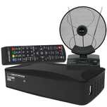 Zestaw telewizji naziemnej tuner cyfrowy DVB-T2 + antena pokojowa