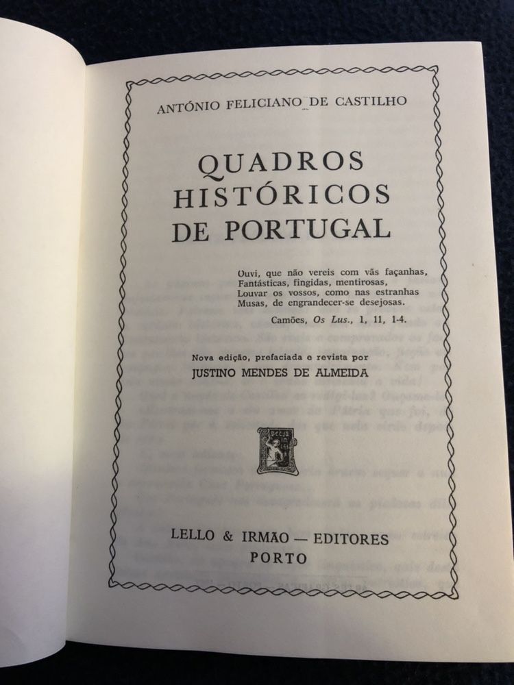 1989 Quadros Históricos de Portugal | A. Feliciano de Castilho