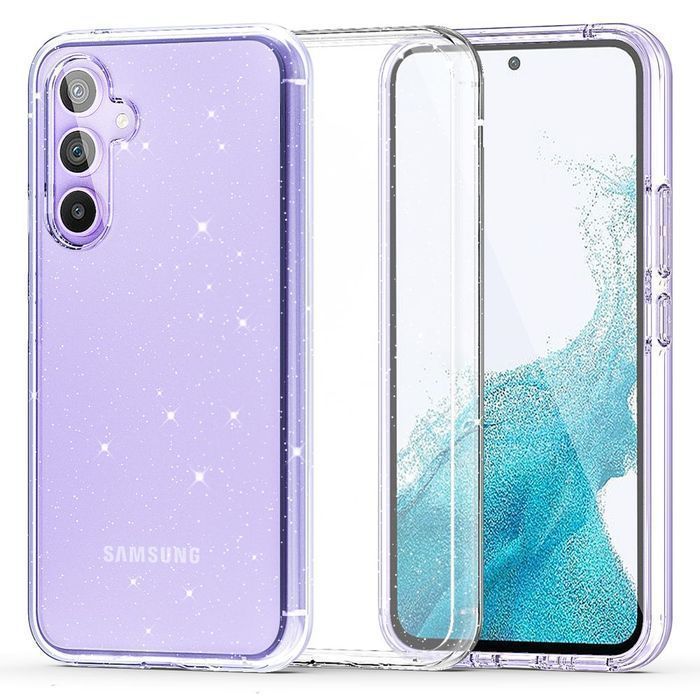 Etui Tech-Protect Flexair Hybrid do Samsung Galaxy A54 5G z brokatem