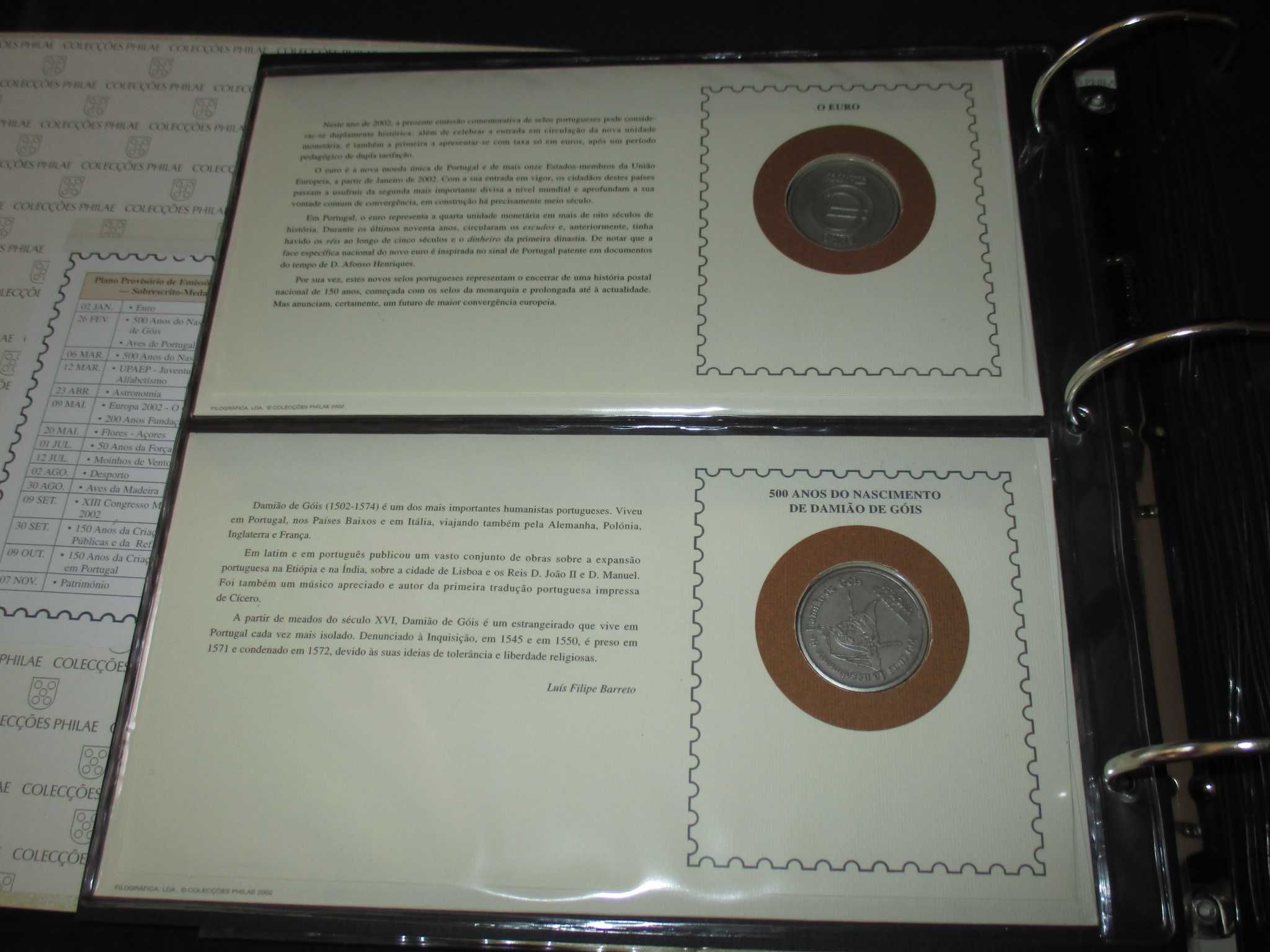 Colecção Sobrescrito-Medalha de 1º Dia 2001 a 2004 Philae Completo