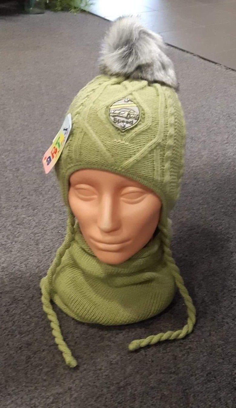 Nowy ciepły komplet czapka + komin dla chłopca chłopięcy zimowy polski